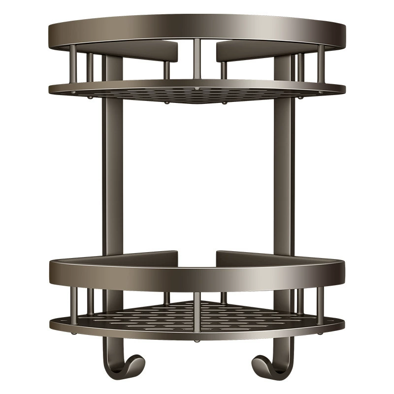 Bathroom storage rack without punching bathroom light luxury rack wall-mounted washbasin corner storage rack triangular storage rack