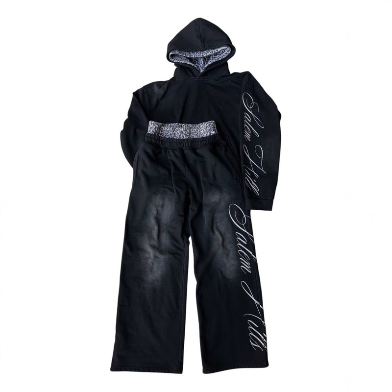 European and American Cross-Border Long-Sleeve Pullover Hoodie Sweatshirt and Sweatpants Set Punk Print Jacket Y2K Street Fashion Ins European and American Cross-Border Long-Sleeve Pullover Hoodie Sweatshirt and Sweatpants Set Punk Print Jacket Y2K Street Fashion Ins