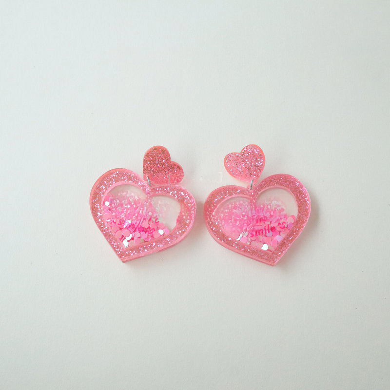 Acrylic three dimensional cute fashionable retro earrings for St…