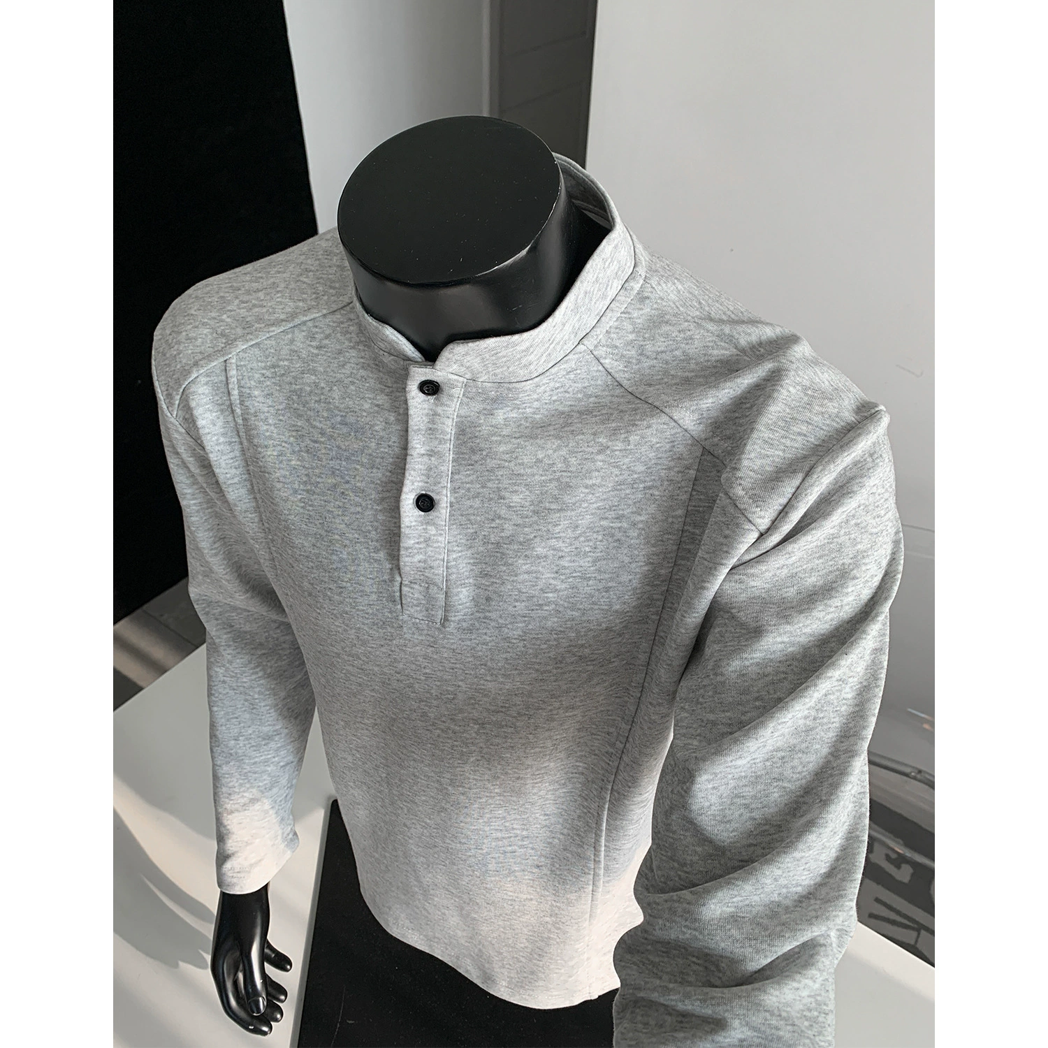 Warm long-sleeve, base sweatshirt, polo
