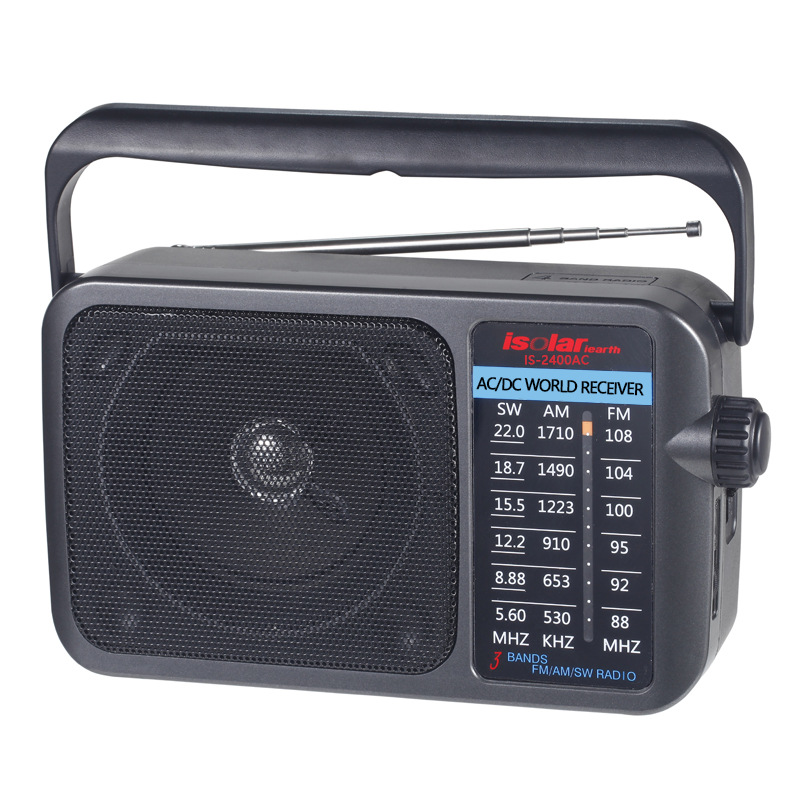 Comercio exterior transfronterizo portátil IS - 2400AC radio de banda completa FM portátil retrógrado