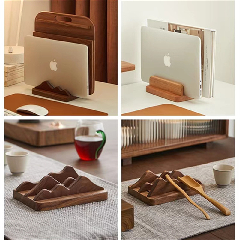 Title 12, Solid wood vertical tablet desktop side bracket...