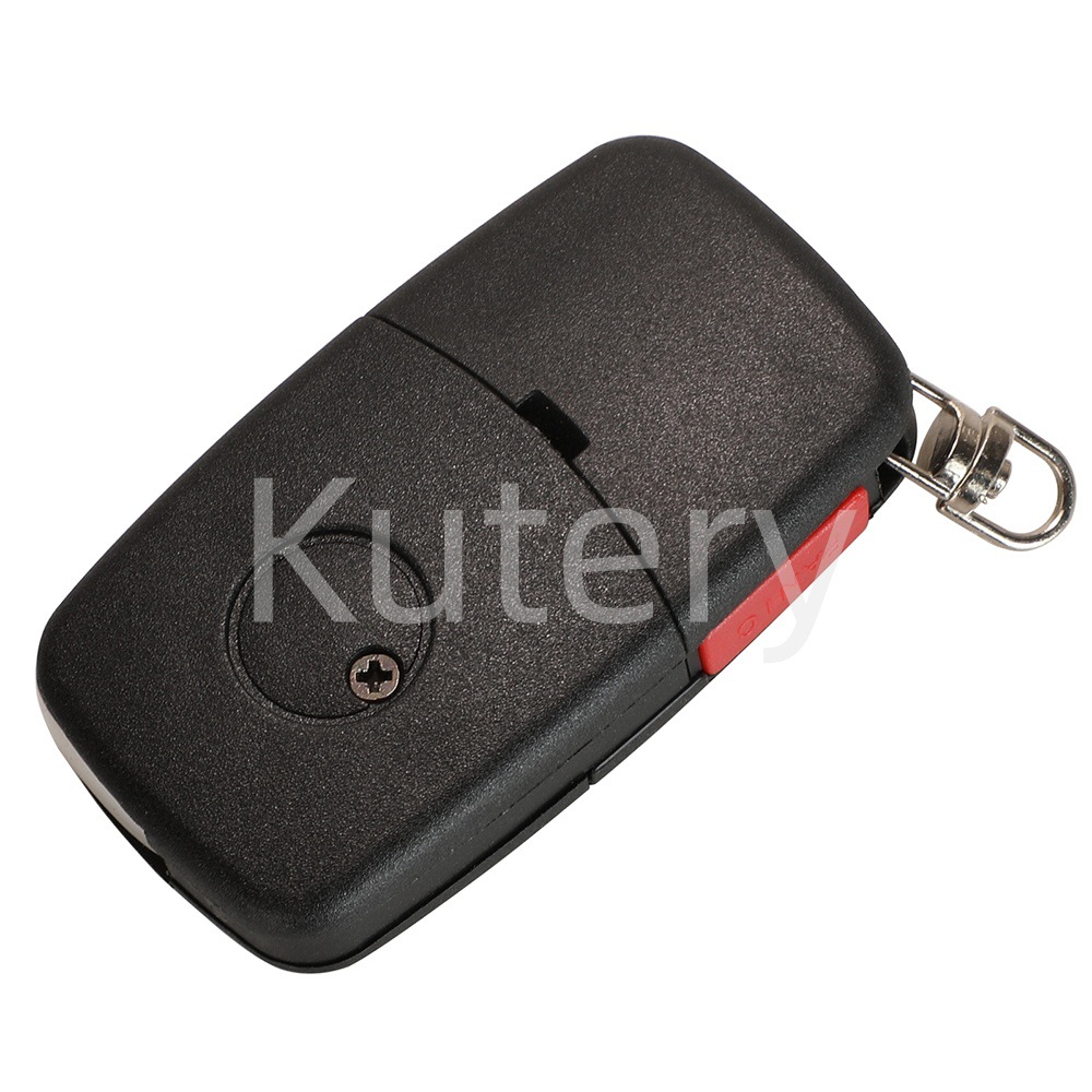 Suitable for Audi 4-button folding remote control car key, 315 frequency, ID48 chip, 4D0837231E round pin position