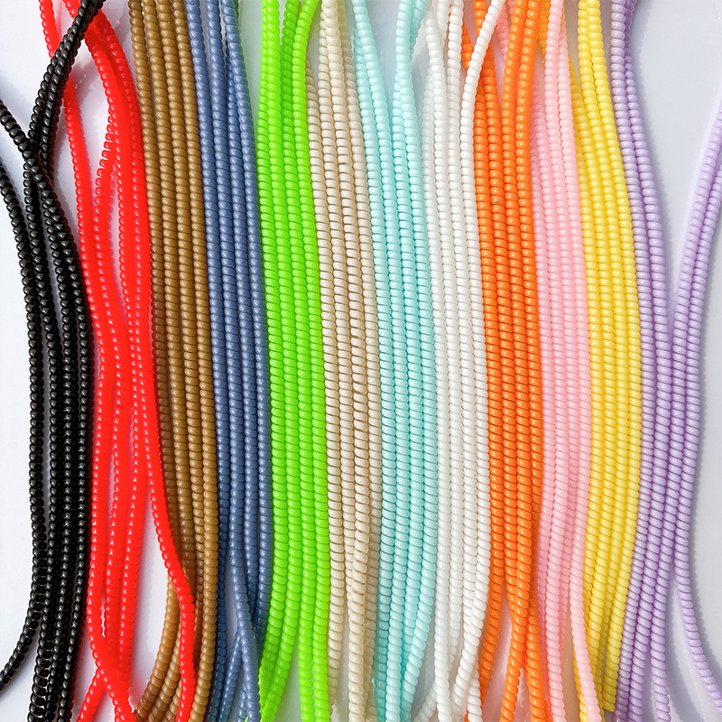 1.4 Cuerdas de protección de color sólido de 1,6 metros de cable de datos para línea de teléfono celular anti-ruptura cargador de cable de bobinado