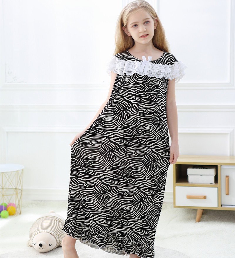 Muchachas del verano sin mangas de algodón modal larga princesa europea y americana encaje camisón pijamas desgaste hogar se puede usar fuera