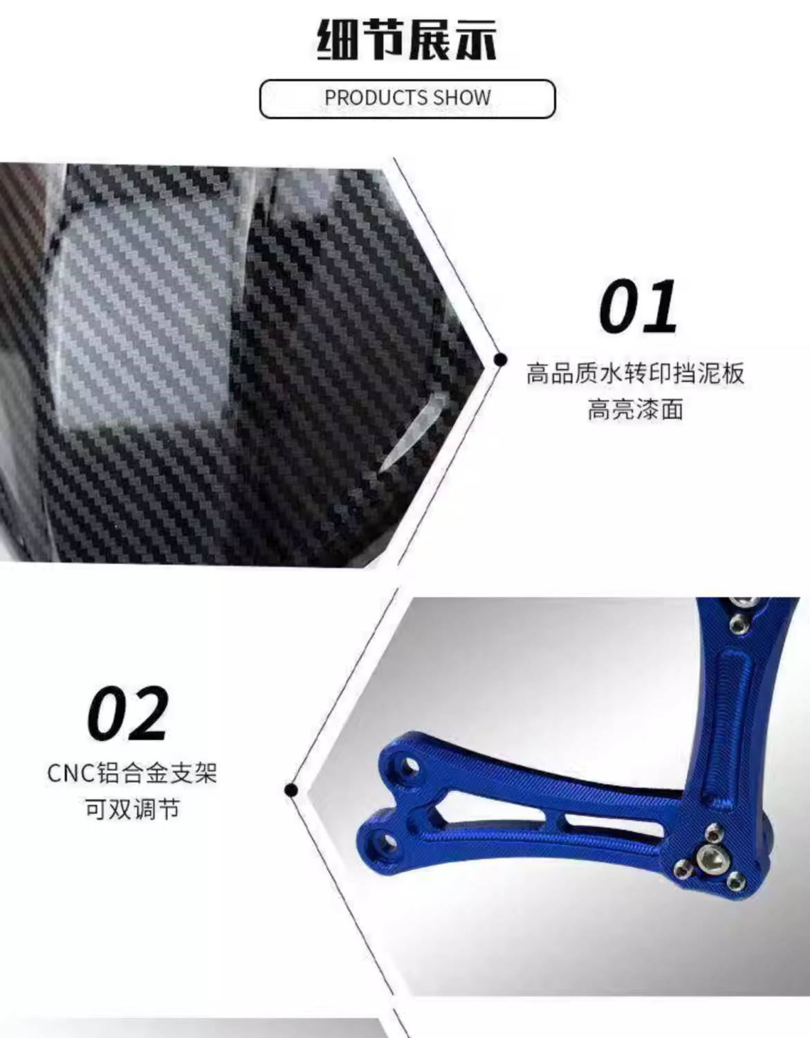 Suitable for Ninebot Electric Scooters N70C/80C/E70/80/90/100 E125/E200 Rear Fender