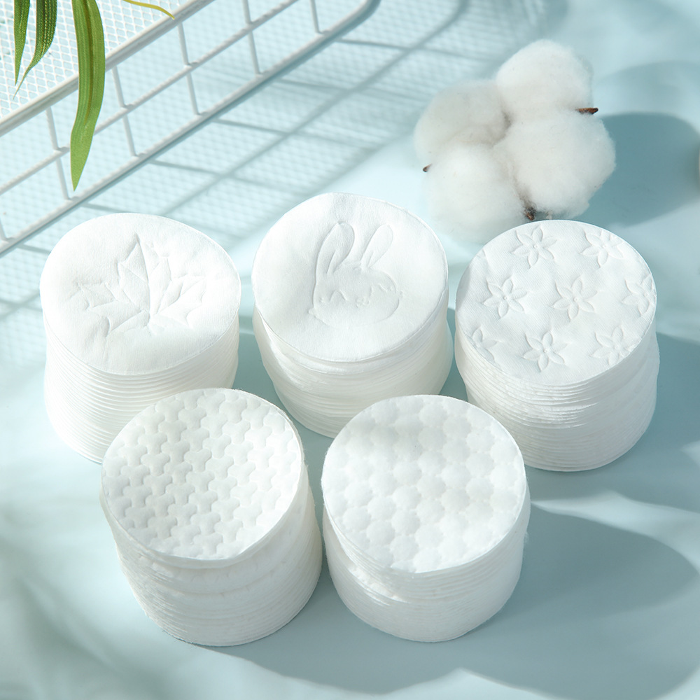 Algodón redondo a granel de suministro directo, algodón cosmético personalizado en relieve, algodón desechable, algodón desmaquillaje, algodón des uñas