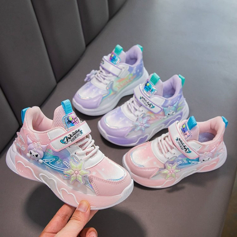 Весна и Осень 4 года сетчатая нескользящая резиновая спортивная обувь