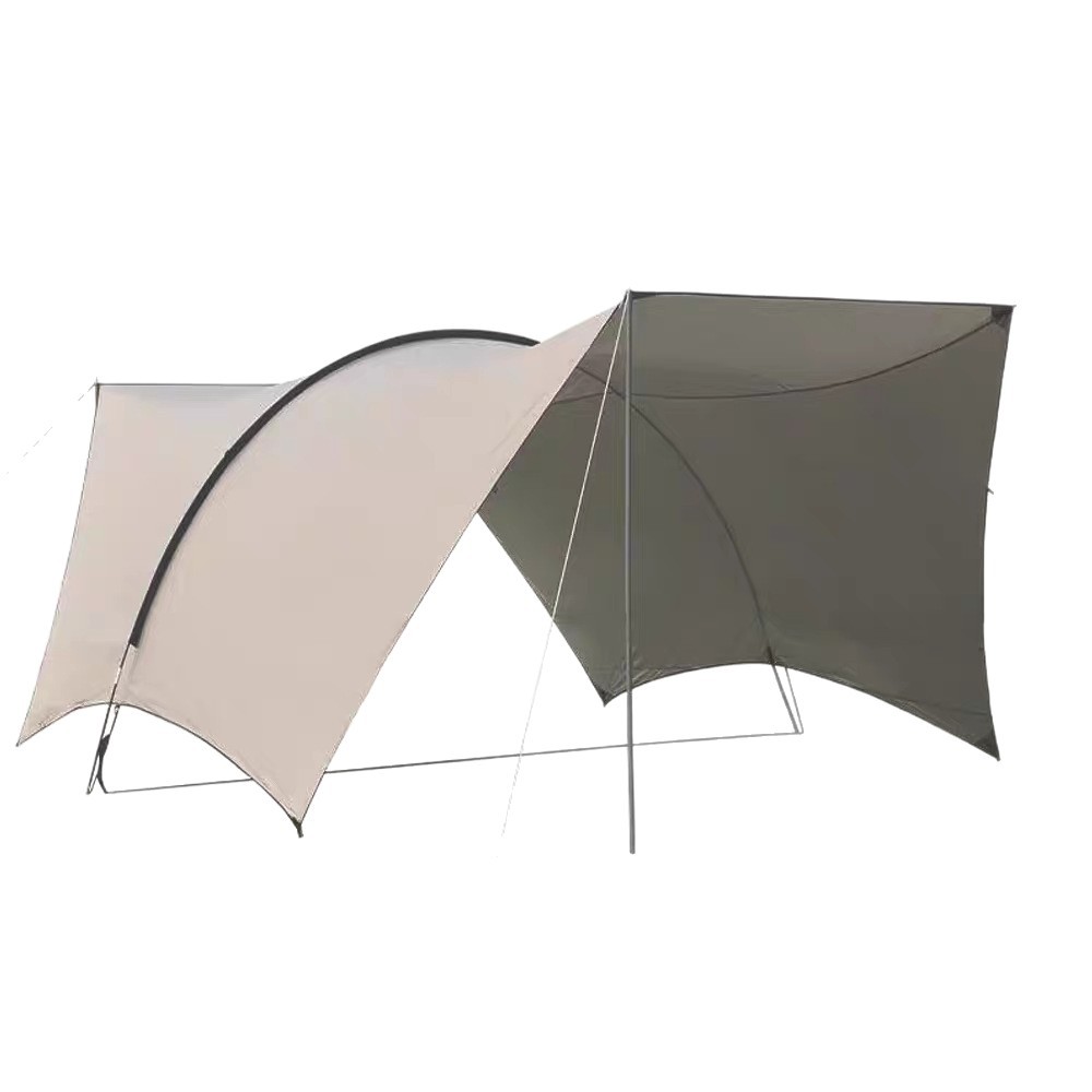 Artesanos al aire libre dragón camping cubierto de plata sombrilla portátil sombra a prueba de lluvia protección solar sombrilla sombrilla lluvia tormenta