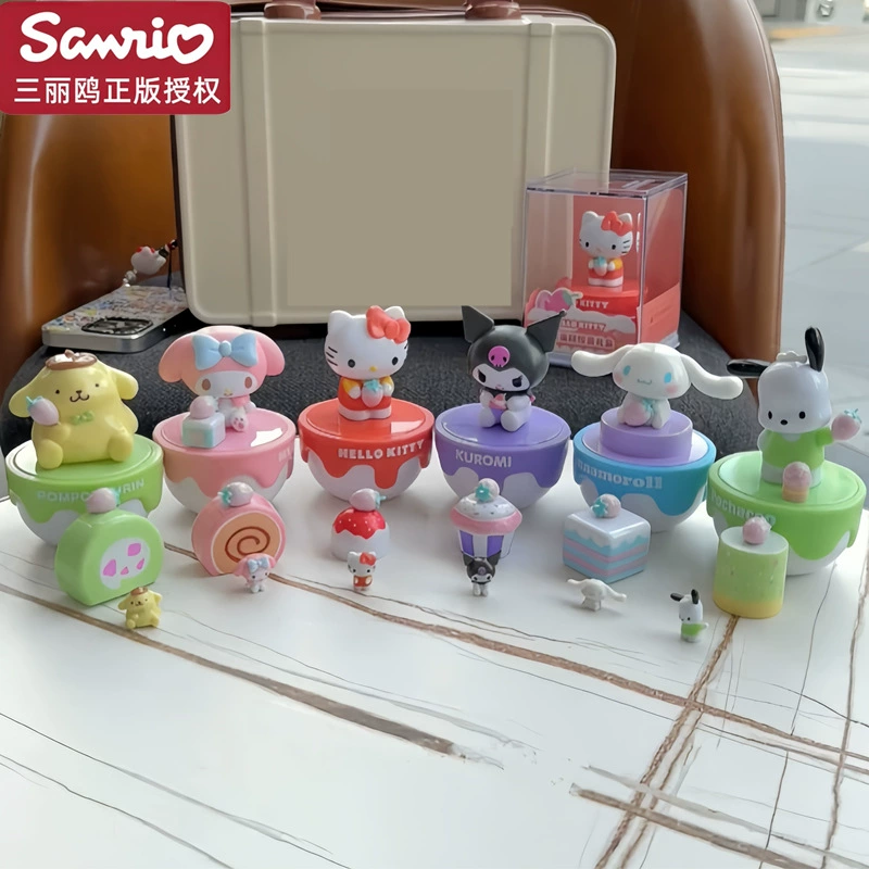 Коллекционные фигурки (Sanrio) Kuromi Hello Kitty Cinnamoroll Pompompурин — 6 персонажей в акриловом боксе, 72 шт. в ассортименте