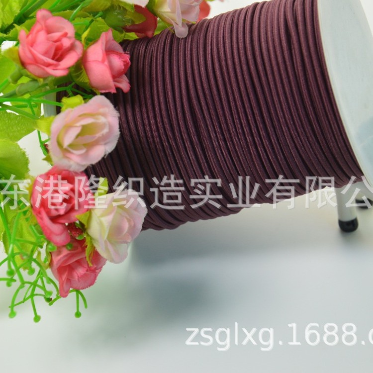 2MM 2.2MM 2.5MM 2.8MM 3.0MM枣红橡筋,松紧绳F3