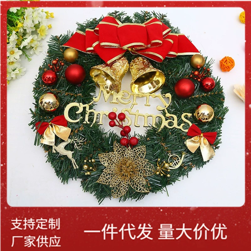 PVC wreath, 30 cm, red hotel & supermarket Christmas decoration