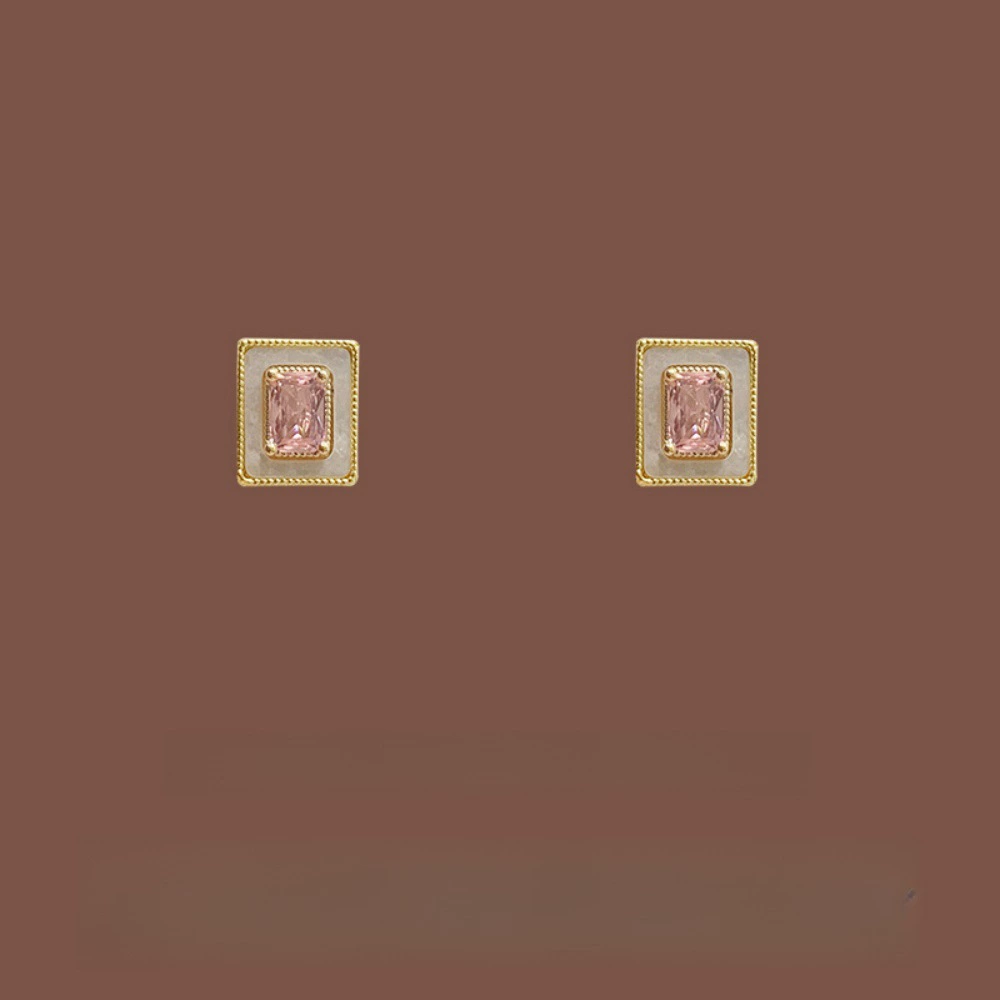 Серьги-кольца с цирконом и жемчугом, серебро 925, лёгкий люксовый стиль
