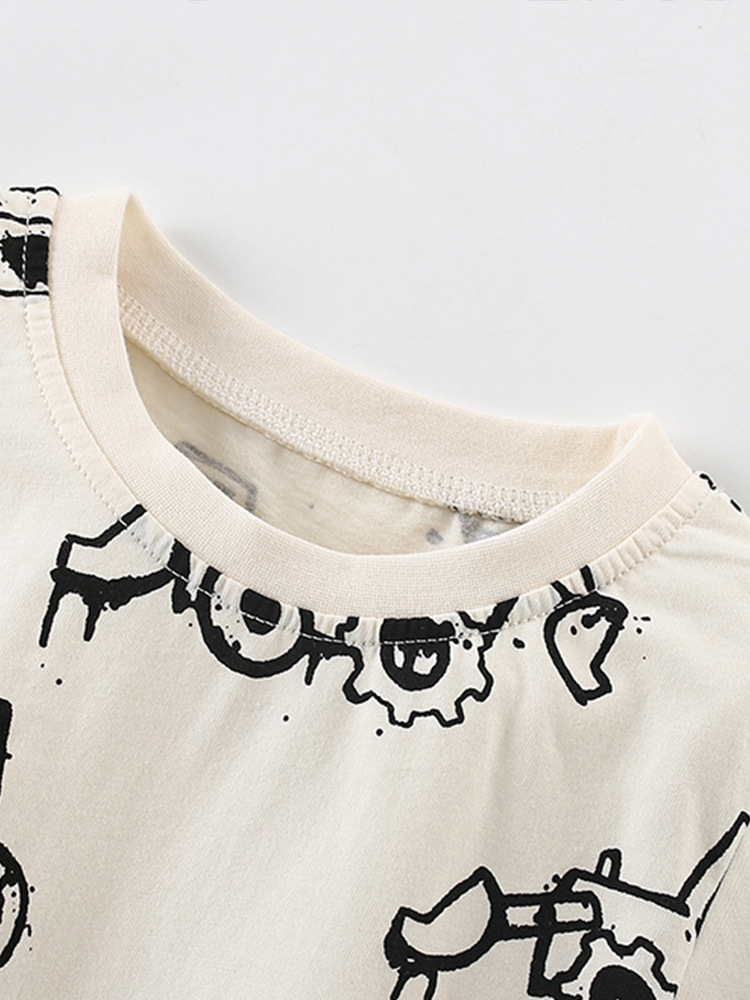 Trajes infantiles transfronterizos malwee camisetas para niños verano nuevo estilo europeo y americano de manga corta ropa de cuello redondo para niños