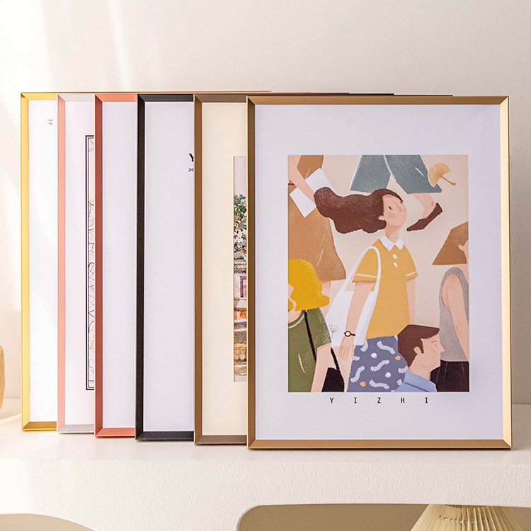 Aluminum alloy calligraphy and painting frame mounted wall to make any size puzzle frame poster frame outer frame wholesale