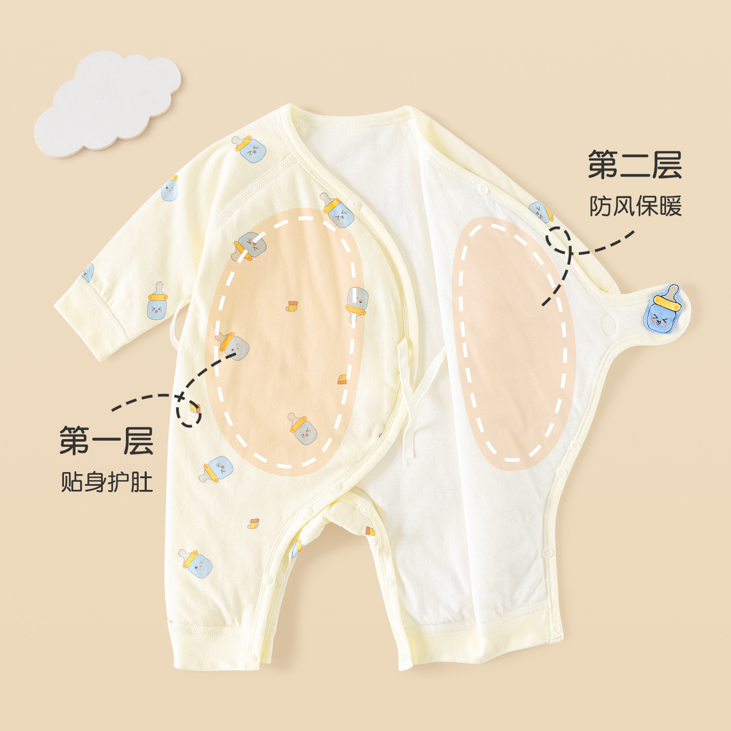 Ropa de bebé recién nacido primavera, otoño, invierno, nacimiento de algodón caliente 0 monje en marzo, ropa de bebé recién nacido, camiseta de bebé recién nacido