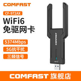 COMFAST CF-972AX无线网卡台式机WiFi6千兆5G双频信号电脑接收器