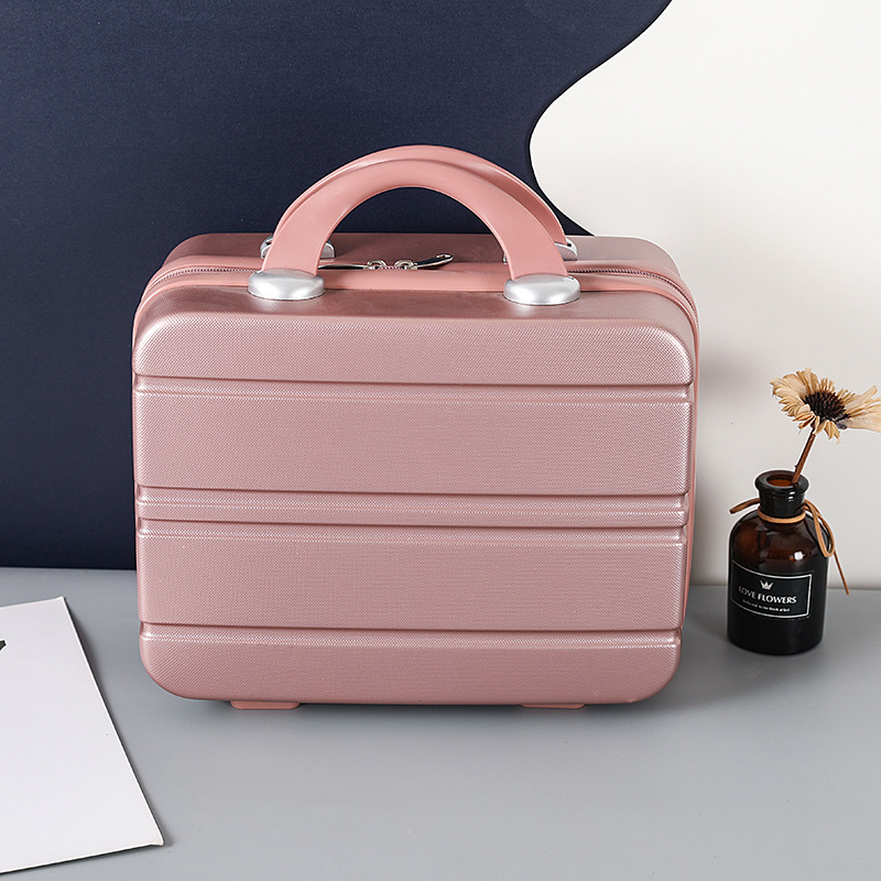 Mayorista de 7 pulgadas 14 pulgadas con patrón de logotipo maleta ABS maquillaje caja de embarque de mano bolsa de viaje maleta
