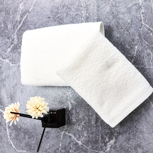 Pure Cotton Face Wash White Towel Hotel B&B Towel Absorbent Water Towel Lint-Free Beauty Salon Thickeneded Cotton Towel