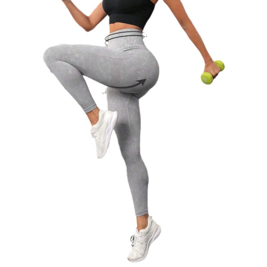 Damen Kleidung Wash Butt Lifting Scrunch Washed Nahtlose Yoga Pfirsich Hüftstrumpfhose_voghion.com