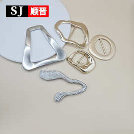 新款锌合金对拉扣 不规则U型泳衣扣 服饰比基尼饰品连接扣