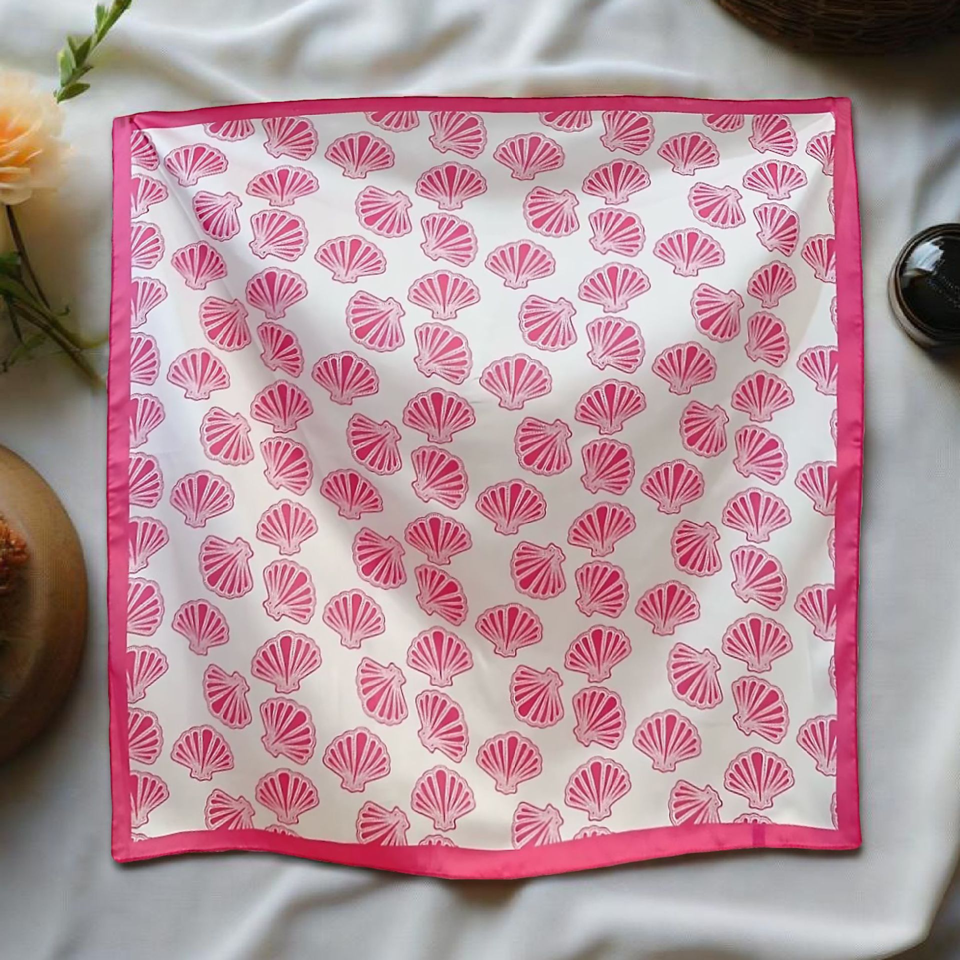 Cross-Border Aliexpress Hot-Selling European and American Style 70 Small Square Scarf Shell Twill Silk Scarf Scarf Sun Protection Shawl Women's Headscarf
