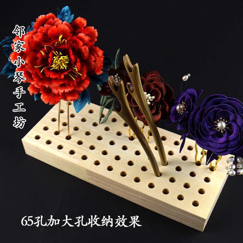 DIY 포장 꽃 무형 벨벳 꽃 저장 완제품 머리핀 보관 수제 나무 삽입 단단한 나무 수제 나무 WINSHUO