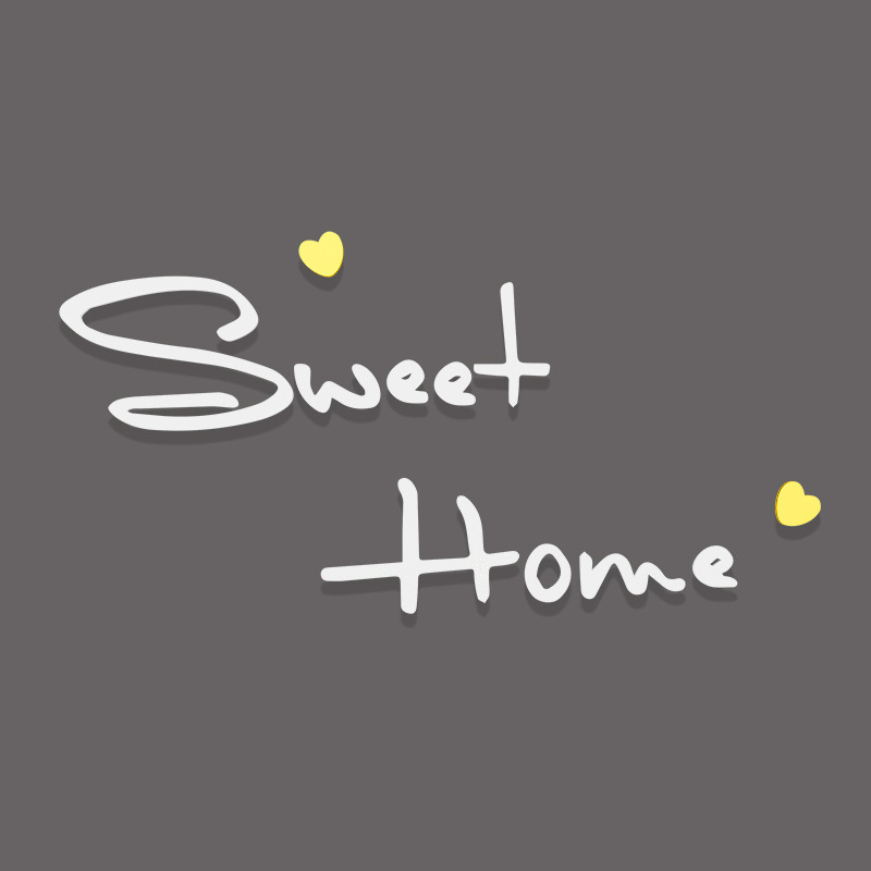 Pegatina de pared acrílica 3D diseño "Tres Comidas Cuatro Estaciones" – decoración creativa para comedor o sala.