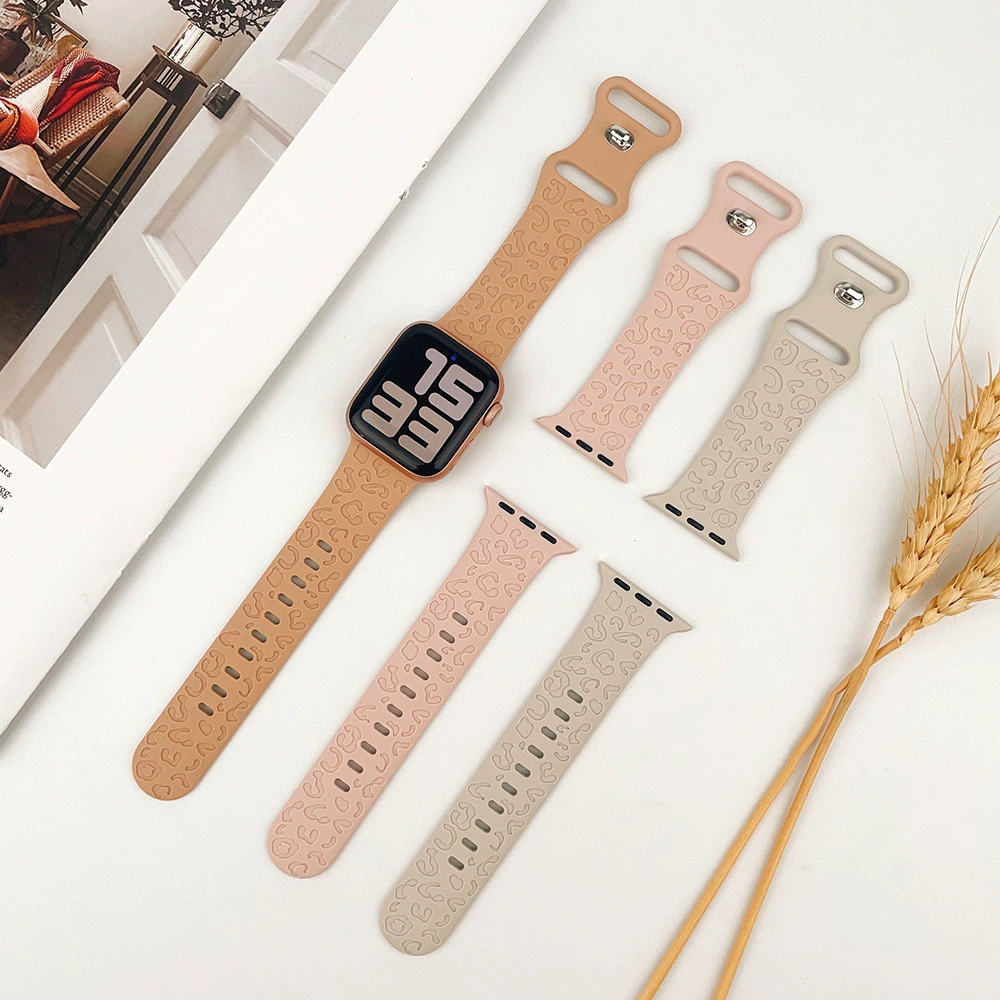 Подходит для Apple Watch Apple IWATCH1-8 Поколение/Ultra Леопард Восемь Символов Заглавные Искусственный Силиконовая Подставка