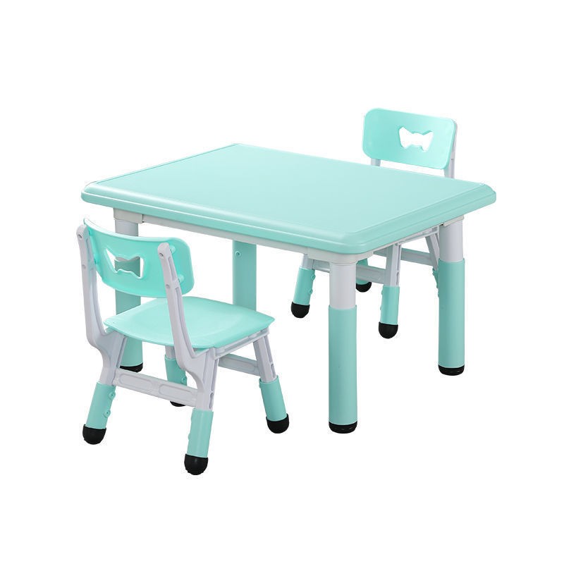 Children's Table and Chair Set Kindergarten Table Liftable Home Study Desk Plastic Table Baby Eating and Writing Table