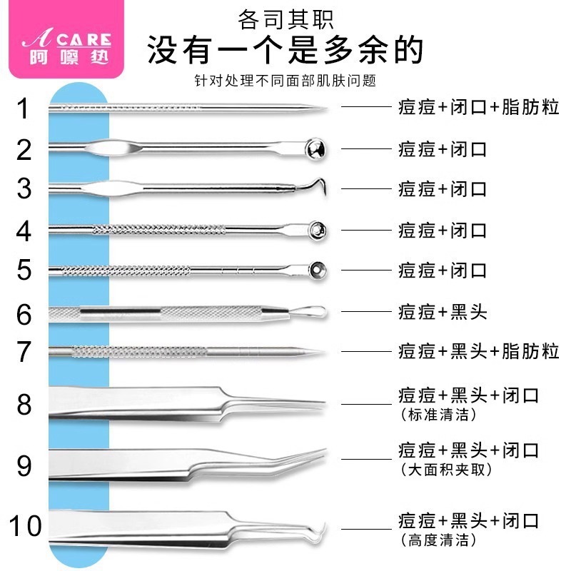 送料無料/ニキビ針A1V-家庭用携帯ニキビ針、閉じたニキビの針、脂肪粒除去、細胞クリップ|undefined