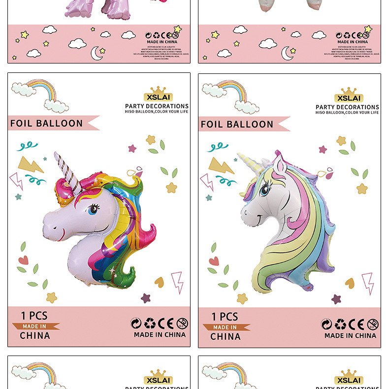 Cute Unicorn Aluminum Film Party Festival Balloons display picture 1