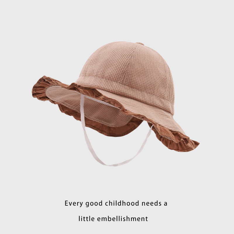 Sombrero de Pescador con Ala Ancha para Bebés de Algodón, Protección Solar, Transpirable