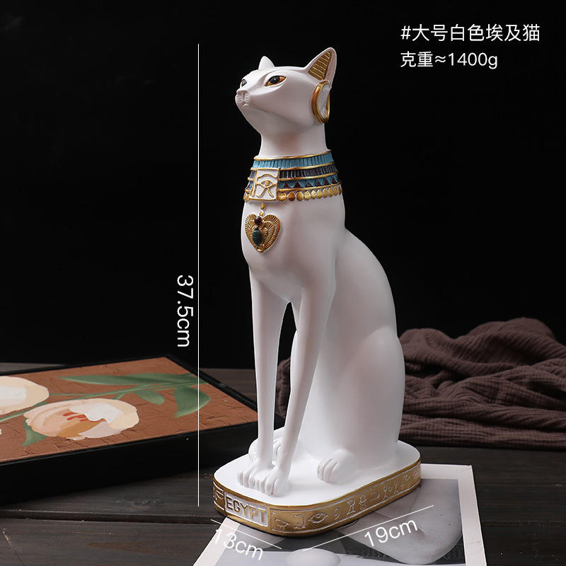 創意異域風情エジプト猫置物樹脂工芸品実用装飾書ろうそく台ソフトプレゼント|undefined