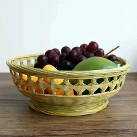 竹质工艺品;收纳篮/筐;竹编