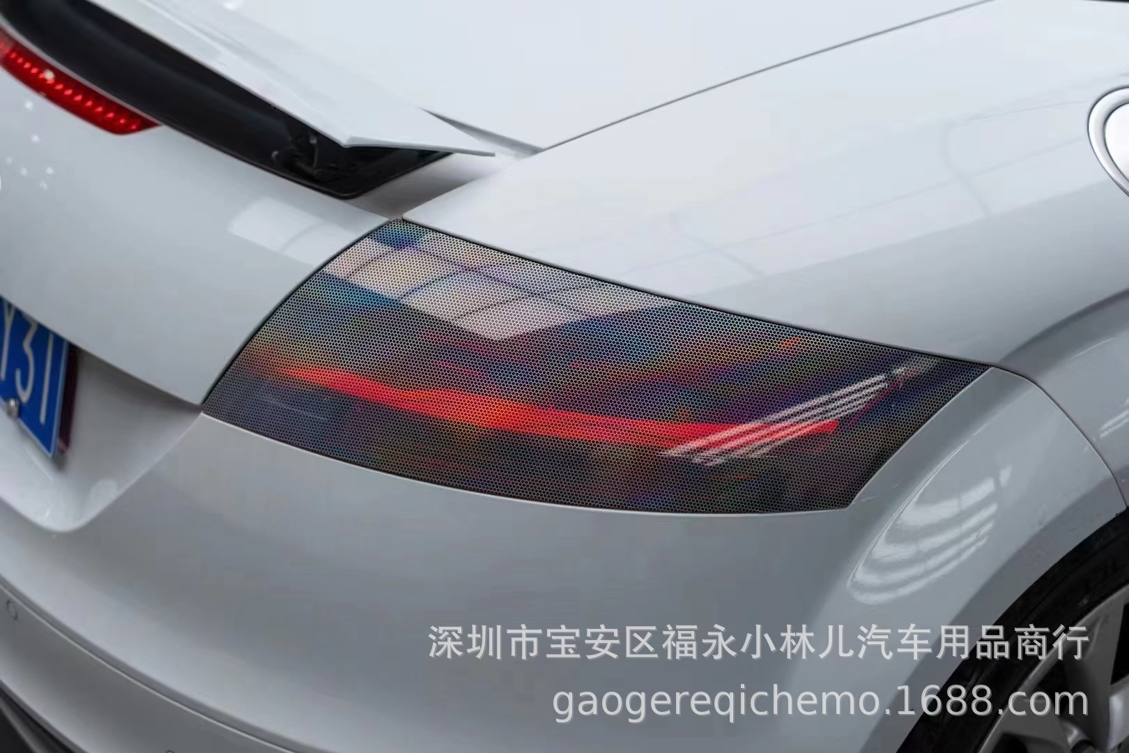 Cross-Border 6D Prism Honeycomb Rainbow Light Film Full Roll Car Tail Modification Laser Film Headlight Protective Film Trendy Modification
