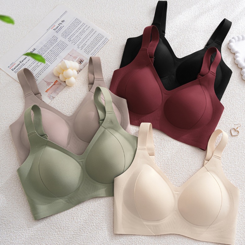 Gran tamaño de ropa interior de soporte suave para damas, bra pequeño sin marcas, bra de soporte superior de pecho contra la caída.