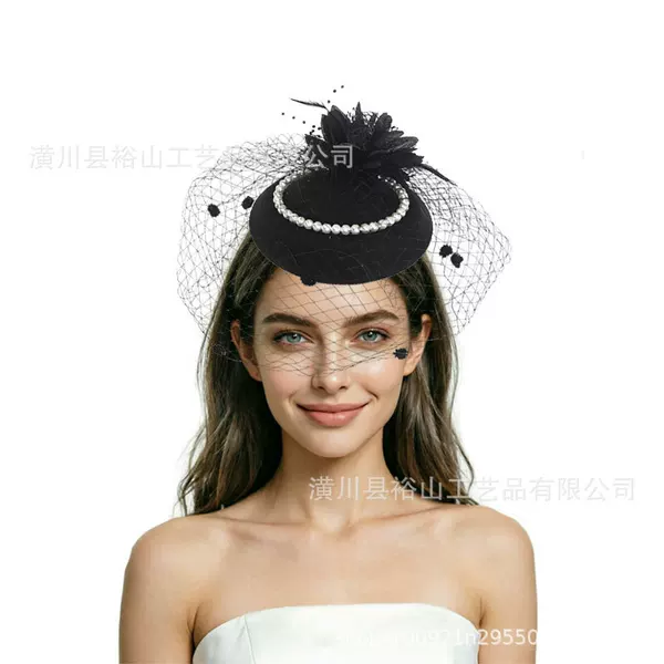 Amazon's best-selling vintage mesh fascinator hair accessory, headwear for horse racing festivals and banquets, wholesale