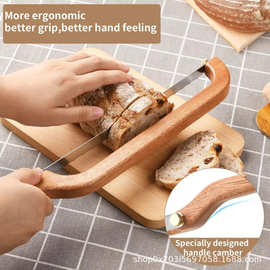 木制面包刀锯齿吐司面包分割刀抗弯曲专用不掉渣独立包装法棍刀