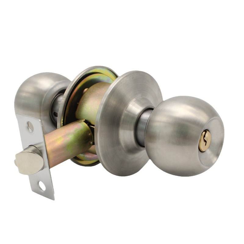 Personalizada 304 cerradura de bola de acero inoxidable núcleo de cobre cerradura de puerta de madera esférica dormitorio baño universal cerradura de puerta esférica