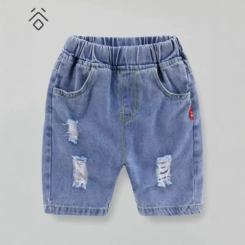 Boys 'jeans shorts, new style Korean children's summer thin pants, boys' fashionable five-point pants
