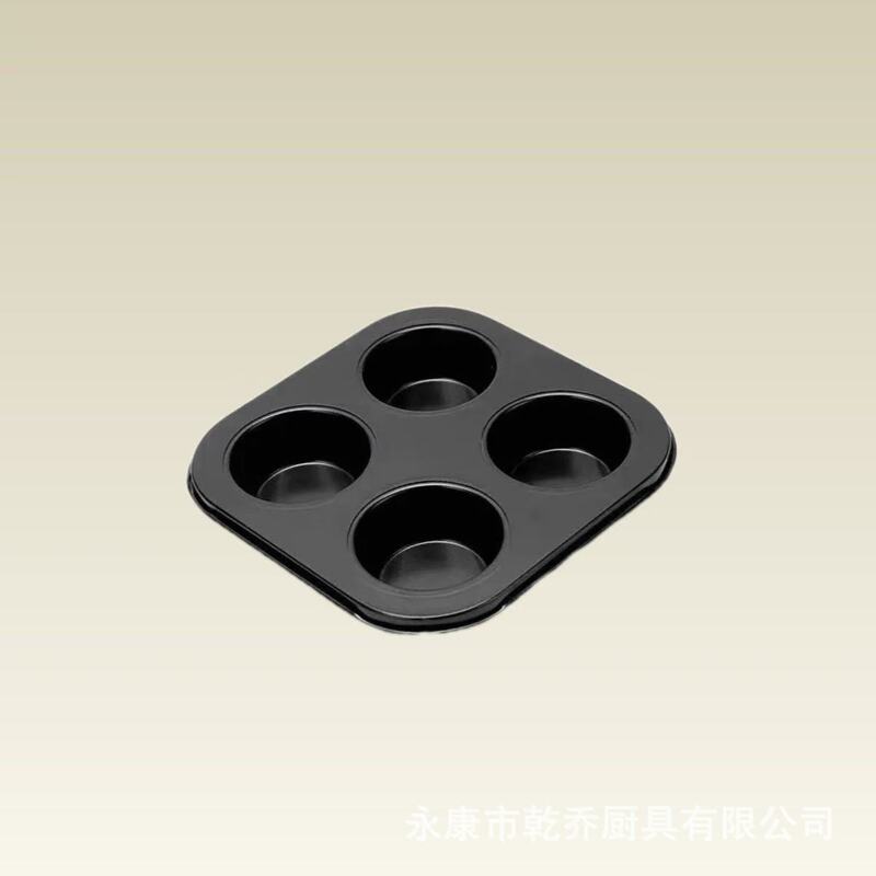 厂家批发6/9/12连不沾蛋糕模圆形平底马芬杯烤盘家用烤箱烘焙模具|undefined