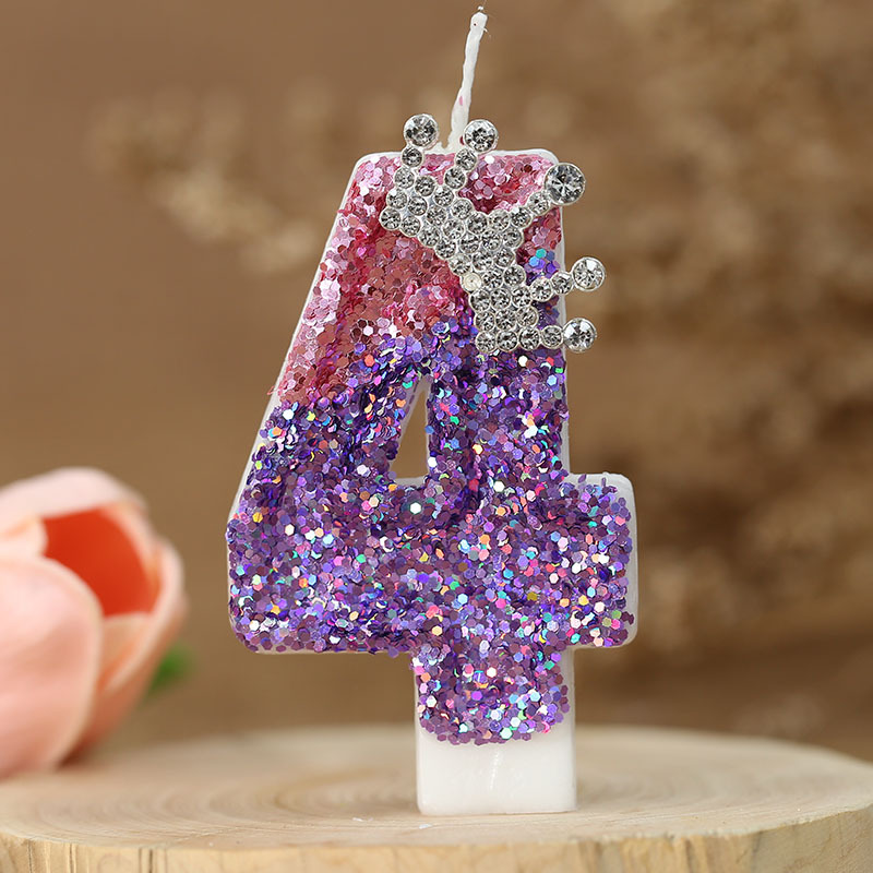 Vela de cumpleaños numérica que cambia de color, corona de princesa, decoración para Amazon y AliExpress – Mayorista de Yiwu