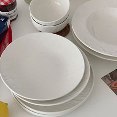 High-end rock pattern plate, minimalist style Western steak plate, pasta plate, ceramic salad plate, straw hat plate, small bowl