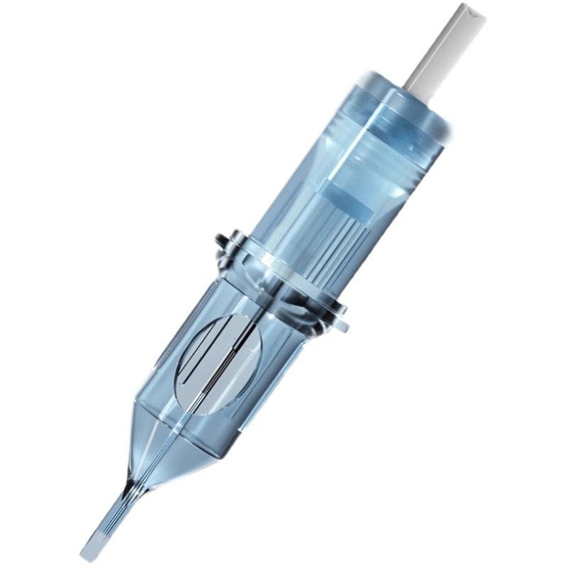 Agujas para tatuajes transfronterizas, agujas integradas, pequeñas agujas azules para dibujar líneas y sombreado, todos los modelos para tatuajes de cejas, tatuajes y consumibles de bordado, máquinas de tatuar.
