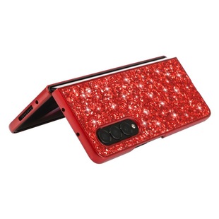 Suitable for Export Samsung Zfold3/4/5/6/7 Electroplated Glitter Sequin Foldableing Hard Shell Zflip5/6 Mobile Phone Case