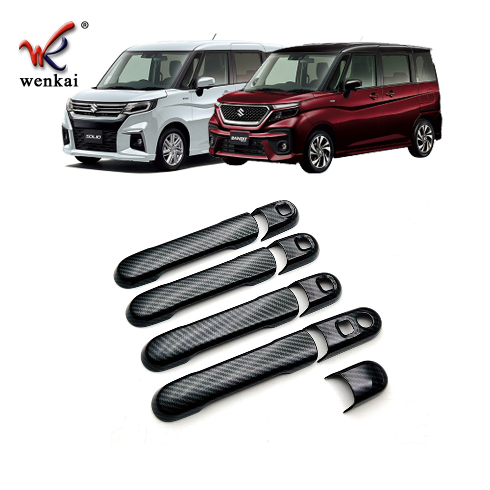 Adecuado para Suzuki 21 Solio bandido modificado puerta exterior galvanoplastia cubierta de la manija de la puerta pegatinas decorativas