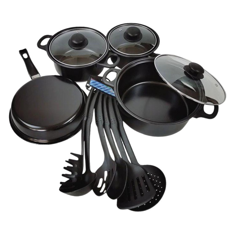 Fábrica al por mayor diez de tres piezas de sopa de leche olla de sartén de múltiples piezas combinación de 13 piezas de olla