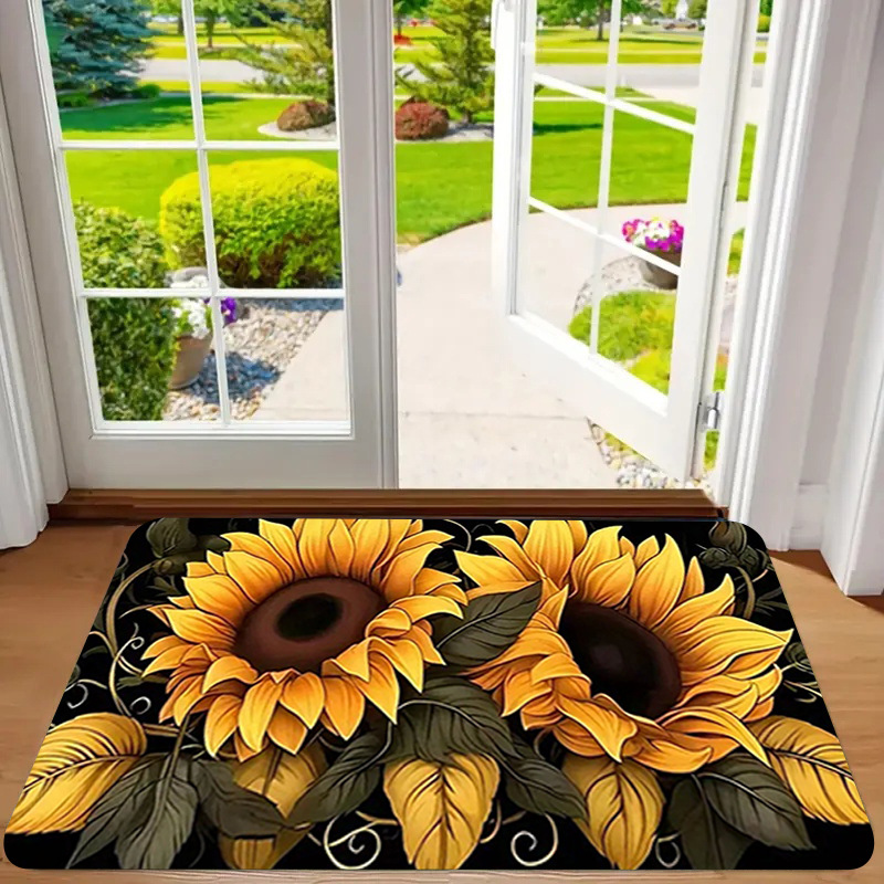 Alfombra de franela estampada, estilo playa, antideslizante, resistente a la suciedad, resistente al desgaste, alfombra para la entrada, dropshipping transfronterizo Y2.