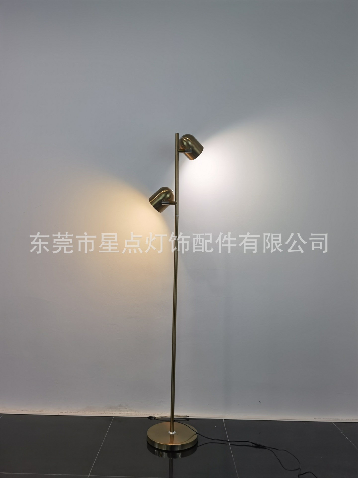 两头落地灯金色